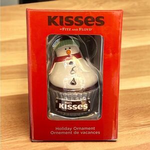 Fitz and floyd Hershey Kiss Ornament Holiday Snowman Christmas Souvenir